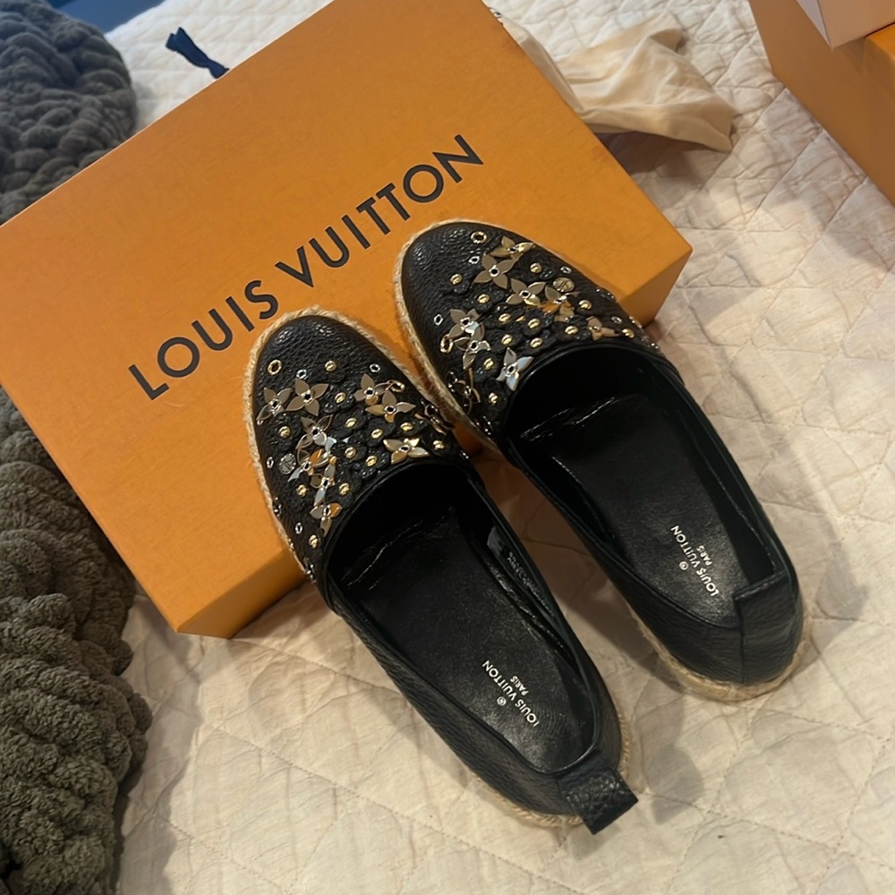 Louis Vuitton tropical bloom espadrille size 36.5 item#MA1106
